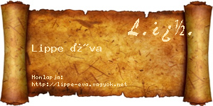 Lippe Éva névjegykártya