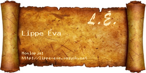 Lippe Éva névjegykártya